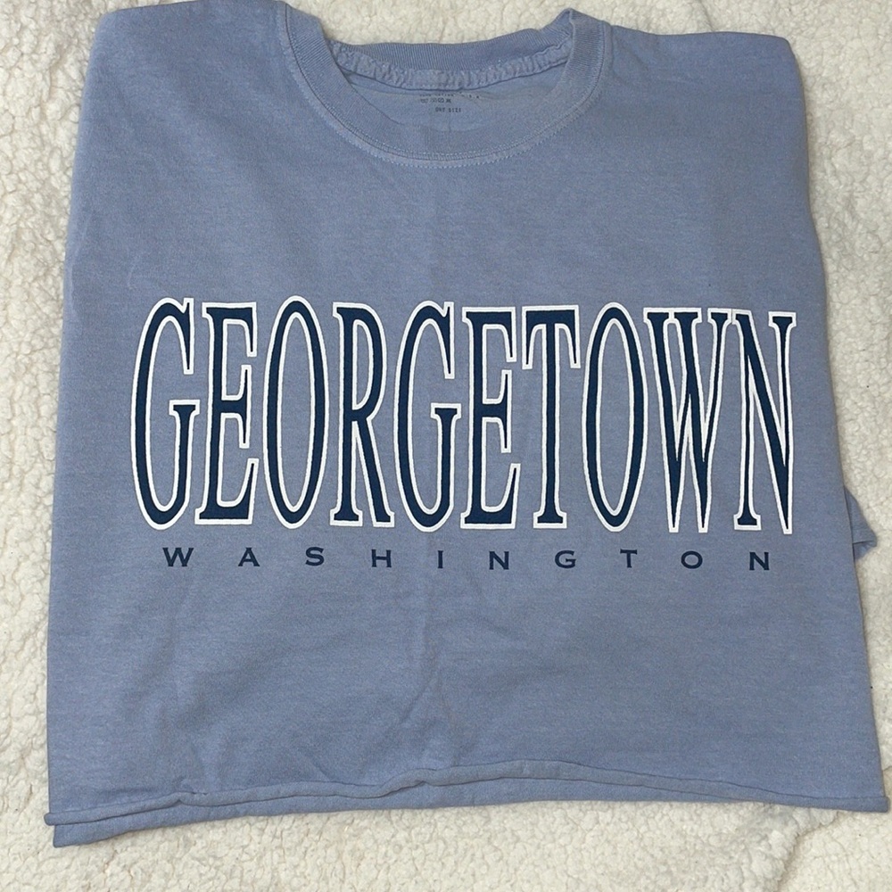 ☀️Pastel blue long sleeve crop top Georgetown